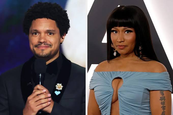 Nicki Minaj drags Trevor Noah after he mentioned her at the Grammys, asks him to come out the closet